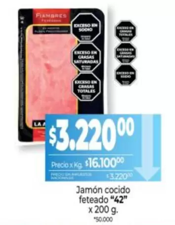 X$ - Jamón cocido feteado "42"