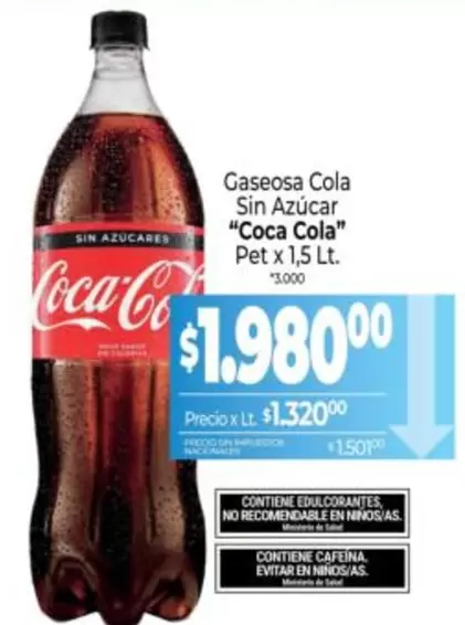 Coca cola - Cola Sin Azúcar