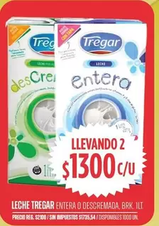 Tregar - LECHE ENTERA O DESCREMADA
