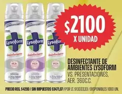 Lysoform - DESINFECTANTE DE AMBIENTES