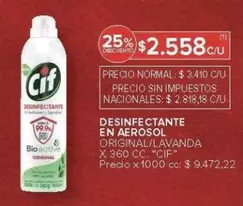 Cif - DESINFECTANTE EN AEROSOL