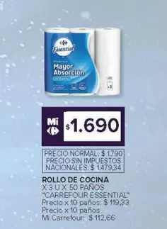 X$ - ROLLO DE COCINA