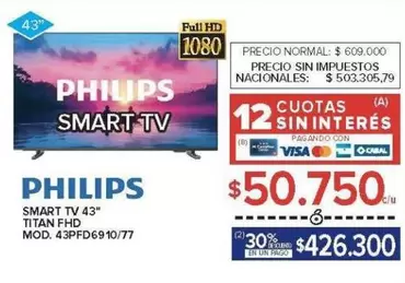 Philips - SMART TV 43" TITAN FHD