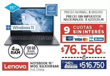 Lenovo - NOTEBOOK 15"