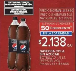 Pepsi - GASEOSA COLA SIN AZÚCAR