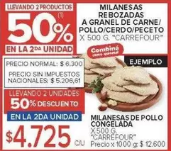 Carrefour - MILANESAS REBOZADAS A GRANEL DE CARNE/ POLLO/CERDO/PECETO