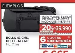Negro - BOLSO 45 CMS. DUFFLE NEGRO