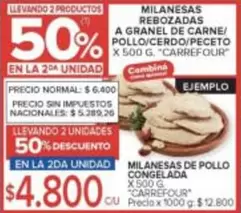 Carrefour - MILANESAS REBOZADAS A GRANEL DE CARNE/ POLLO/CERDO/PECETO