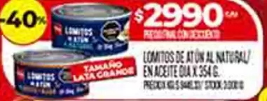 X$ - LOMITOS DE ATUN AL NATURAL