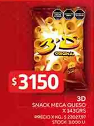 3D - SNACK MEGA QUESO