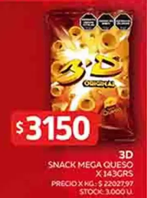 3D - SNACK MEGA QUESO