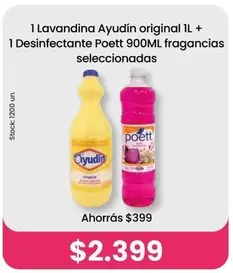 Poett - Lavandina original + Desinfectante