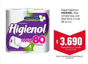 Higienol - Papel higiénico