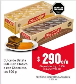 Dulcor - Dulce de Batata
