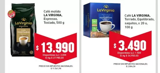 La Virginia - Café molido Expresso, Tostado