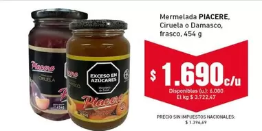 Piacere - Ciruela o Damasco