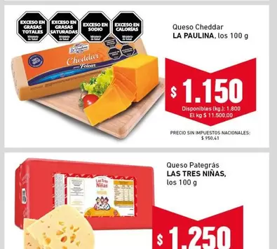 La paulina - Queso Cheddar