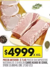 CARRE/ASADO DE CERDO