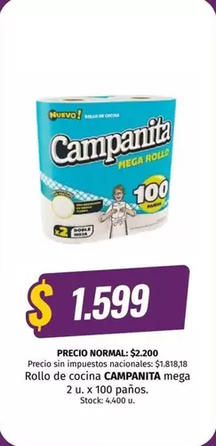 Campanita - Rollo de cocina mega