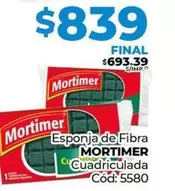 Mortimer - Esponja de Fibra Cuadriculada Cód: 5580