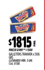 Traviata - GALLETITAS TRAVIATA x 506 GRS