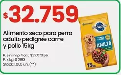 Pedigree - Alimento seco para perro adulto carne y pollo