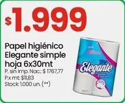 Elegante - Papel higiénico