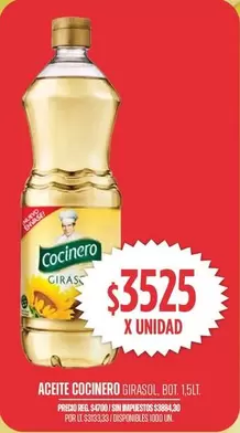 Cocinero - ACEITE COCINERO GIRASOL