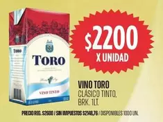 Toro - CLÁSICO TINTO