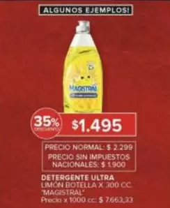 Magistral - DETERGENTE ULTRA LIMON BOTELLA X 300 CC