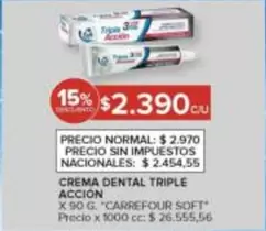 X$ - CREMA DENTAL TRIPLE ACCION