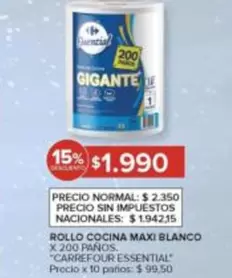 Gigante - ROLLO COCINA MAXI BLANCO