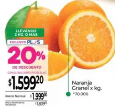 X$ - Naranja Granel