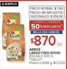 Gallo - ARROZ LARGO FINO 00000