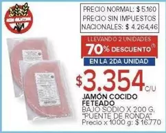 X$ - JAMÓN COCIDO FETEADO