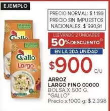 Gallo - ARROZ LARGO FINO 00000