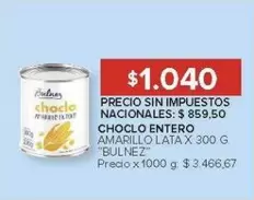 X$ - CHOCLO ENTERO