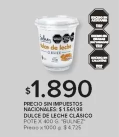 X$ - DULCE DE LECHE CLÁSICO