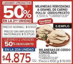 Carrefour - MILANESAS REBOZADAS A GRANEL DE CARNE/ POLLO/ CERDO/PECETO