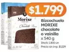 Morixe - Bizcochuelo chocolate o vainilla