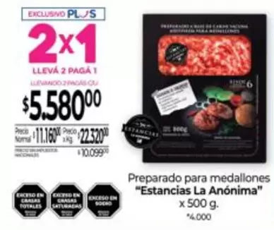 X$ - Preparado para medallones