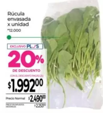 X$ - Rúcula envasada
