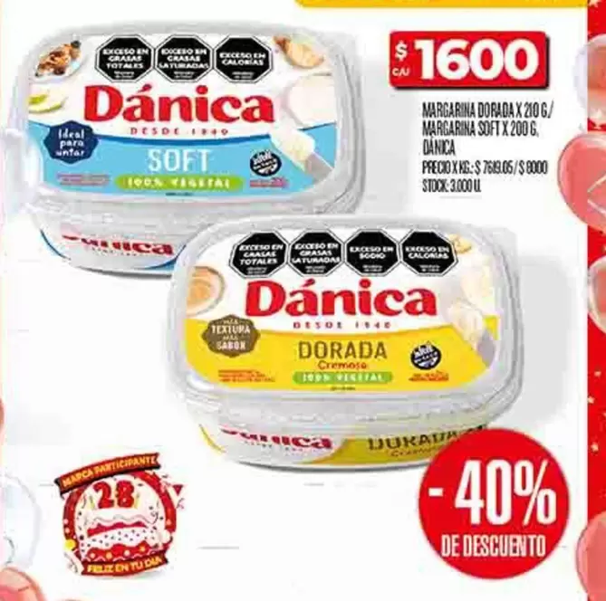 Dánica - MARGARINA DORADA