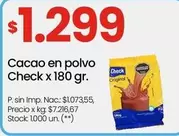 X$ - Cacao en polvo
