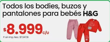 bodies, buzos y pantalones para bebés