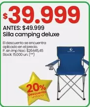 Silla camping deluxe