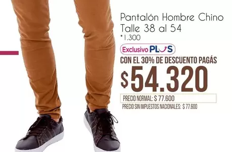 Pantalón Hombre Chino