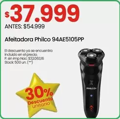 Philco - Afeitadora 94AE5105PP