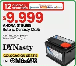 Mas - Batería 12x65