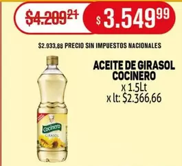 Cocinero - ACEITE DE GIRASOL